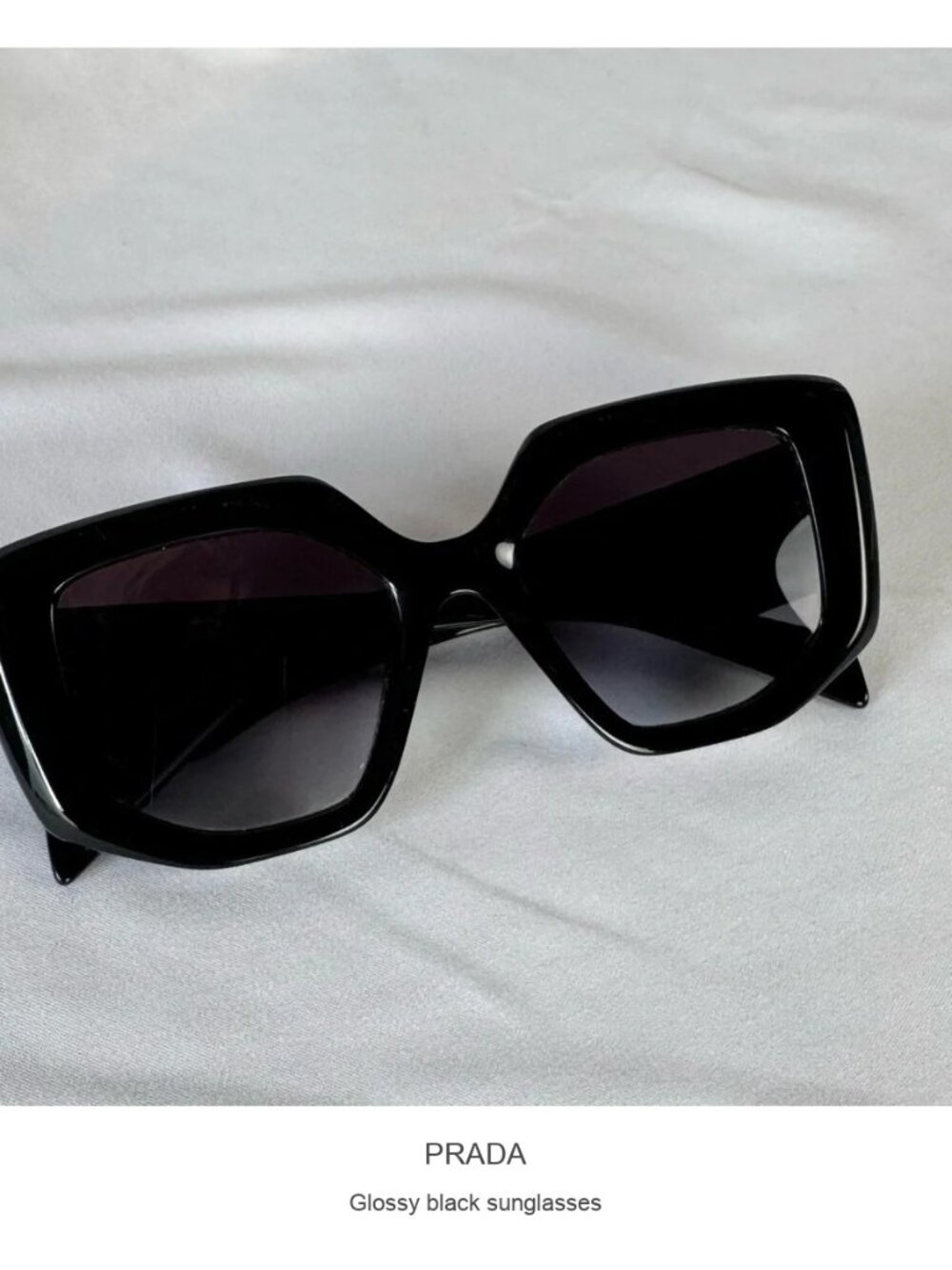 Prada Glossy Black Sunglasses OS